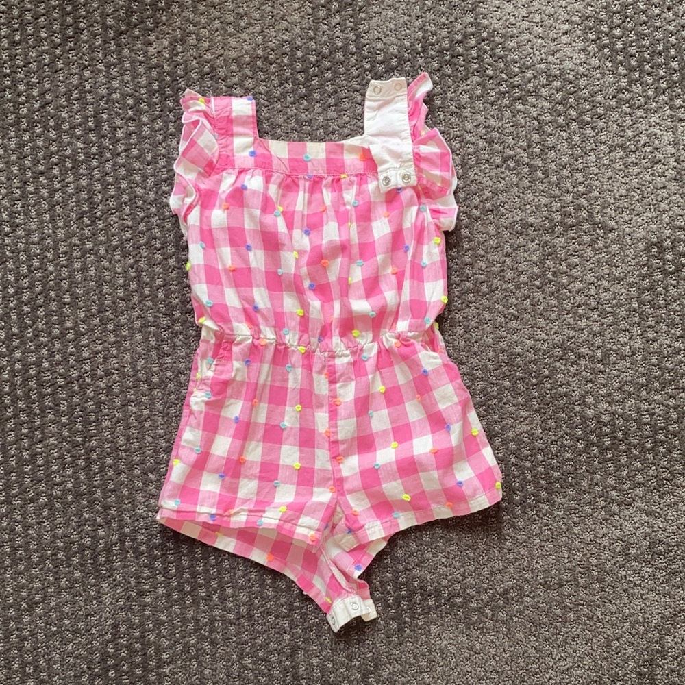 GAP Gingham Pink Romper